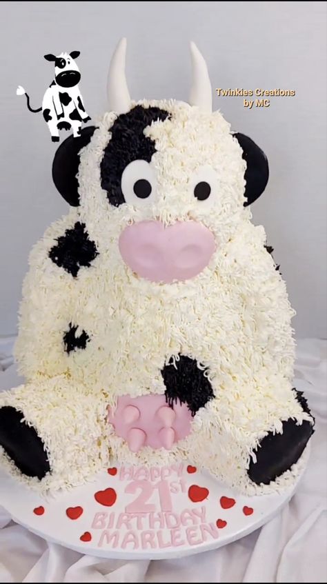 Cow cake Cow Birthday Cake, Cow Birthday, Shaped Cake, Custom Cakes, Cake Pops, Cow, Birthday Cake, Butter, Cake