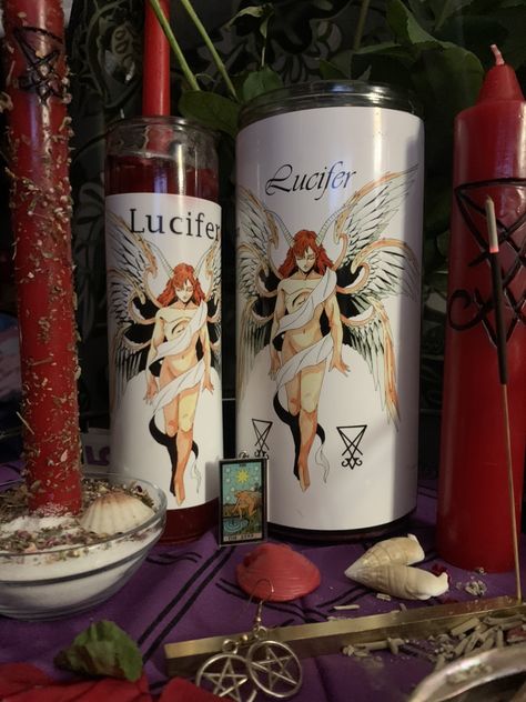 Lucifer Deity Work, Lucifer Offering, Altar Ideas Witchcraft, Lucifer Altar, Lucifer God, Altar Ideas, Fallen Angel, Black Magic, Witch