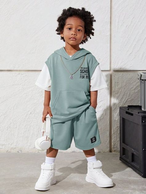 I didn't like them too narrow calf Young Boy Outfits, Kids Outfits Boys, Kids Boys Fashion, Boys Street Style, Korean Patchwork, Sweatshirt And Shorts, Luxury Baby Clothes, Boys Summer Fashion