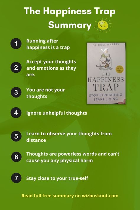 the happiness trap summary infographic Happiness Trap, Adulting 101, Reading Time, Book Summaries, Nonfiction Books, Psychology, Physics, Reading, Books