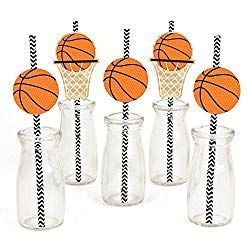 How to Host Family Basketball Tournament Brackets - A Fun Family Tradition Basketball Themed Birthday Party, Straw Decor, Basketball Baby Shower, Basketball Theme Party, Straw Decorations, Basketball Tricks, Basketball Birthday Parties, Easy Party Decorations, Basketball Baby