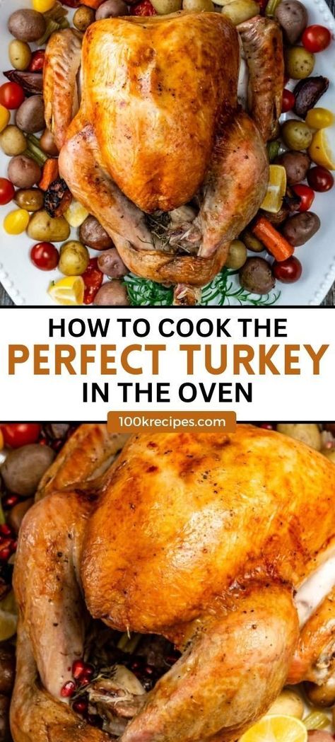 Baking a turkey can seem like a daunting thing to a lot of people, but it is really easy to make. All you have to do is follow these simple steps and your turkey will come out perfectly done, moist, and delicious. Baking A Turkey, Best Turkey Brine, Turkey In The Oven, Cooking The Perfect Turkey, The Perfect Turkey, Turkey Breast Crockpot, Turkey Brine Recipes, Perfect Turkey, Appetizers For A Crowd