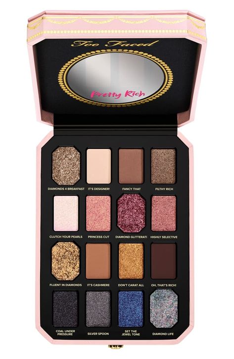 Best Makeup Palettes, Light Eyeshadow, Eyeshadow Palette Too Faced, Gold Eyeshadow Palette, Glitter Shadow, Diamond Lighting, Diamond Life, Gold Eyeshadow, Light Eyes