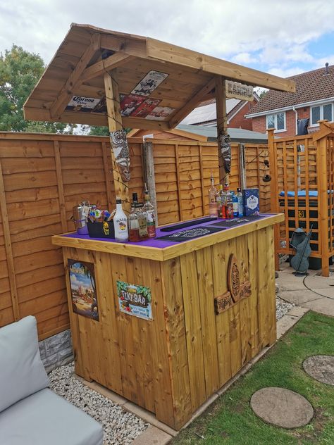 Tiki Bar, Garden Bar, Hand Built, Outdoor Storage Box, Carpentry, Toy Chest, Storage Chest, Summer Fun, Diy Projects