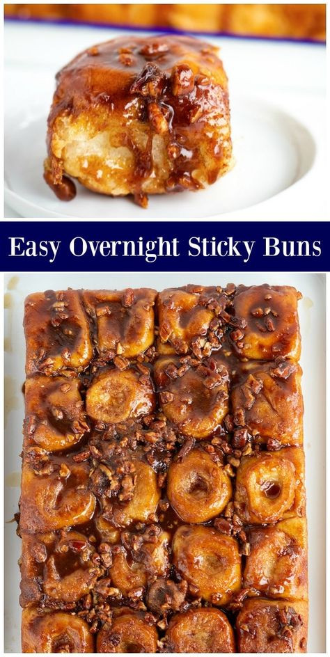 Overnight Sticky Buns, Easy Sticky Bun Recipe, Rolls No Yeast, Caramel Pecan Sticky Buns, Sticky Buns Recipe, Easy Sticky Buns, Caramel Sticky Buns, Cinnamon Sticky Buns, Overnight Breakfast Recipes