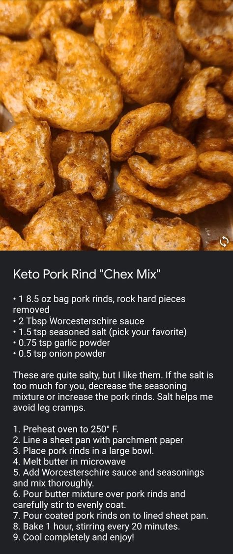 Pork Rind Appetizer, Pork Rind Seasoning, Keto Pork Rinds Recipes, Seasoned Pork Rinds, Keto Chex Mix Low Carb, Keto Chex Mix Recipe, Pork Rinds Recipes, Cinnamon Pork Rinds, Keto Pork Rinds