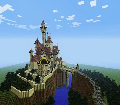 Castle Blueprints, Beauty And The Beast Castle, Disney Minecraft, Beast Castle, Minecraft Screenshots, Minecraft Create, Mine Minecraft, Castle Floor Plan, Disney Princess Castle