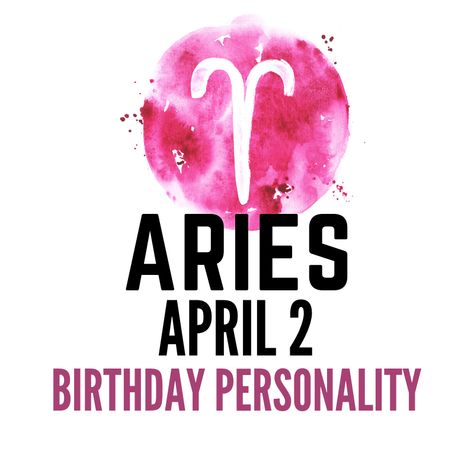 April 2 Zodiac Sign is: Aries ♈ Those born on April 2nd fall under the zodiac sign of Aries. The astrological significance of this day indicates a personality that is progressive, restless and congenial. The April 2 Aries is a dynamic individual who enjoys lending their strengths and energy for the benefit of others. Relationships, partnerships and collaborations are highlighted with this birthday. Read below for more about the April 2 Zodiac personality 2nd Decanate - Aries/Leo ♈🦁 ... April 7th Zodiac, April 15 Zodiac, April Zodiac Sign, April Aries, Birthday Personality, Aries Personality, Birthday Horoscope, Aries Birthday, Aries Zodiac Facts