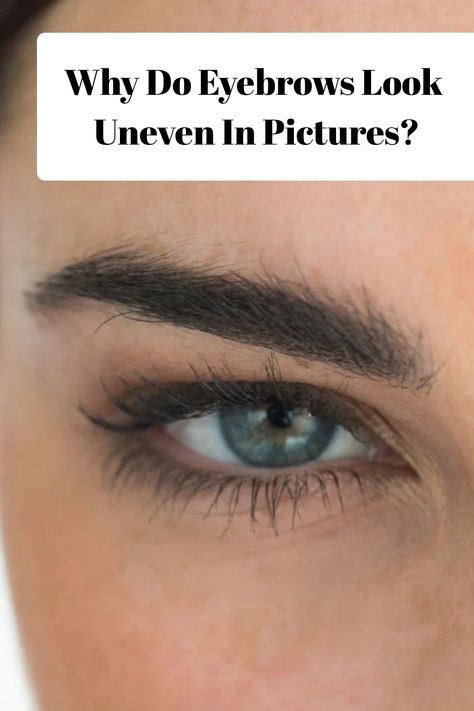 Why Do Eyebrows Look Uneven In Pictures? Fixing Uneven Eyebrows, Natural Look Eyebrows, Thick Brows Aesthetic, How To Even Out Eyebrows, How To Fix Uneven Eyebrows, Low Eyebrows, Uneven Brows, Korean Eyebrows, Uneven Eyebrows