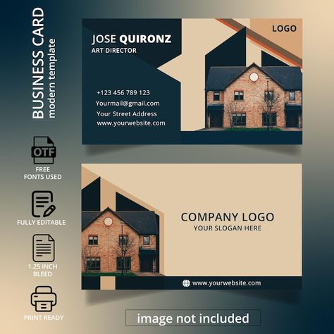 Real Estate Cards Business, Business Card Real Estate, Visiting Card Creative, Real Estate Cards, Creative Real Estate, Agency Business Cards, Id Card Lanyard, Real Estate Business Card, Company Business Cards