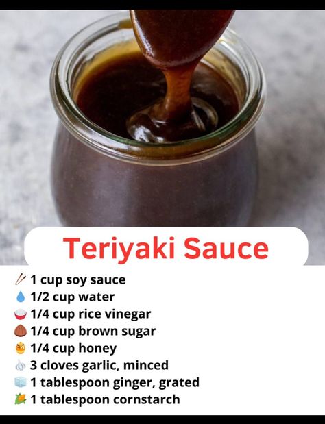 Recipes Broccoli, Stir Fry Sauce Recipe, Teriyaki Sauce Recipe, Healthy Dinner Recipes For Family, Recipes Healthy Dinner, Homemade Sauce Recipes, Spice Mix Recipes, Chinese Cooking Recipes, Homemade Condiments