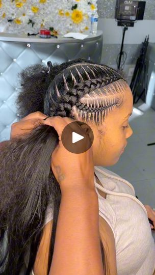 2K views · 48 reactions | 2 stitch braids with a twist 💇🏾‍♀️ #hairgoals #hairtransformation #floridastylist | Braids by Antoinette 2 Stitch Braids Black Women, Stitch Braids To The Back, 5 Stitch Braids, Two Stitch Braids, Butterfly Braids For Black Women, 2 Stitch Braids, Cute Stitch Braids, Stitch Braid Ponytail, 4 Stitch Braids