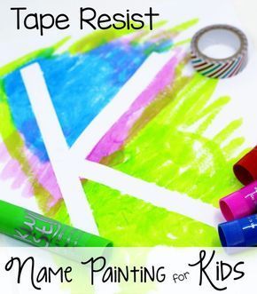 Paintings For Kids, Name Activities Preschool, Preschool Painting, Preschool Names, Pre K Pages, Name Paintings, K Crafts, Name Crafts, Name Activities