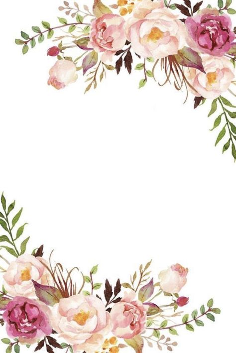 Kad Perkahwinan, Flower Border Clipart, Wedding Borders, Kraf Kertas, Floral Cards Design, Invitation Background, Floral Border Design, Invitation Floral, Flower Invitation