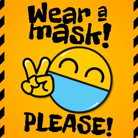 WEAR A MASK BANNER Gad Corner, Hygiene Poster, Monthly Celebration, Rules Poster, Social Media Posting Schedule, Funny Emoji Faces, Invert Colors, Safety Posters, Banner Templates