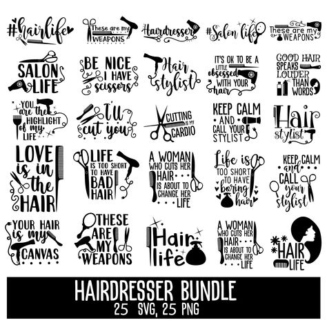 Hairdresser Clip Art, Hairdresser Svg Free, Happy Client Quotes, Cosmetology Quotes, Free Hairstyles, Hairdresser Svg, Hairdresser Quotes, Hair Clipart, Quotes Friends