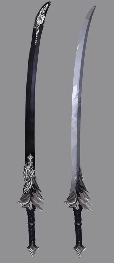 Akiyo and Kuro Hotaru in weapon form Fantasy Longsword Art, Fantasy Saber Design, Katanas Fantasy Art, Saber Concept Art, Longsword Art, Fantasy Saber, Anime Swords Ideas, Swords Saber, Fantasy Swords Concept Art