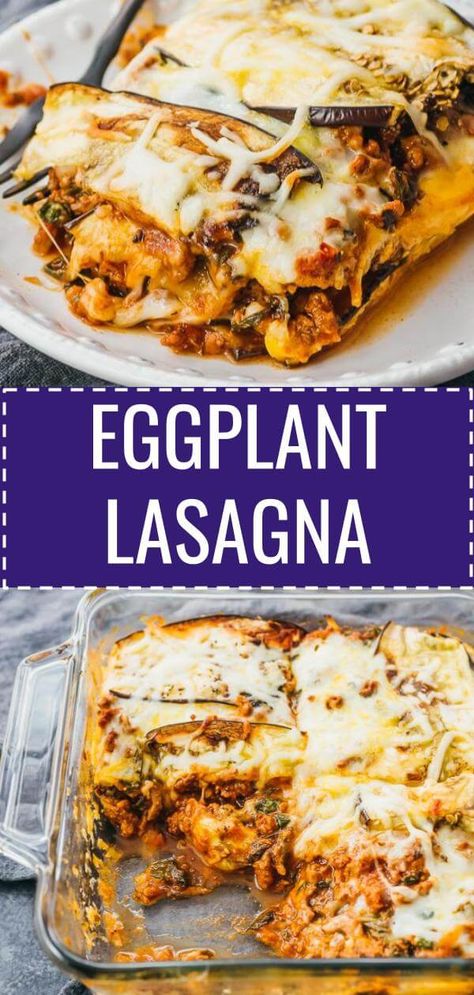 Slow Cooker Eggplant, Eggplant Lasagna Recipe, Eggplant Recipes Easy, Oven Temperature, Eggplant Lasagna, Plats Healthy, Vegetable Lasagna, Eggplant Dishes, Baked Eggplant