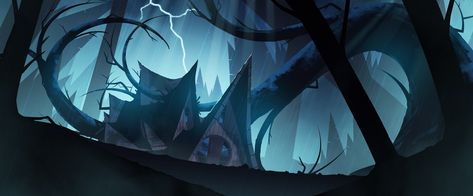 Panorama Background Animation, Village Animation Background, Cave Cartoon Background, Cartoon House Background Night, Forest Cartoon Background Animation, Witch Hut, Forest Background, Background Art, Cartoon Background