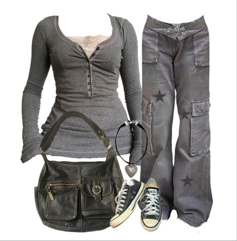 Early 2000s Grunge Outfits, Y2k Outfit Grunge, 2003 Outfits, Outfits With Grey Jeans, Twd Fashion, Grunge Outfit Aesthetic, 2000 Grunge, Outfit Grey, Summer Floral Dress