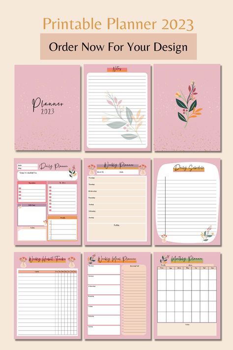 Are you looking for a simple and effective way to stay organized? With my planner design, you can stay on top of your schedule and achieve your goals with ease. Don't wait any longer to get organized. Head to Fiverr now to place your order for our simple planner design. You'll be amazed at how much more you can accomplish when you have a clear plan in place. #planner #organization #productivity #simple planner design Exam Planner, Daily Planner Design, Daily Planner Notepad, Daily Planner Printables Free, Note Pad Design, Simple Planner, My Planner, Daily Planner Pages, Notes Planner