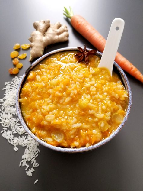 Chinese Congee, Carrot Pudding, Spiced Carrots, Rice Porridge, Cooked Carrots, Budget Friendly Recipes, Sweet Savory, Traditional Food, Veggie Recipes