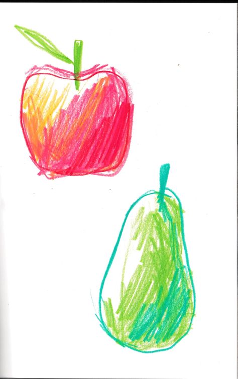 Apple Colour Pencil Drawing, Pencil Crayon Illustration, Fruit Color Pencil Drawing, Color Pencil Realism, Coloured Pencil Doodles, Colour Pencil Doodle, Apple Drawing Simple, Beabadoobee Drawing, Colour Pencil Sketches