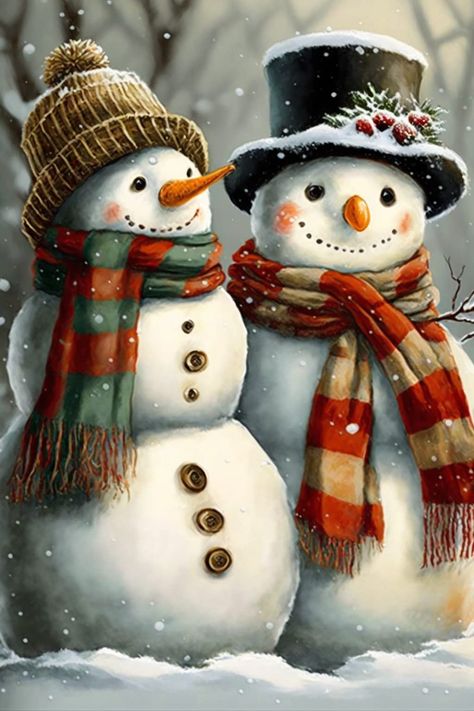 PRICES MAY VARY. Title: STOJAN 12X16Inch Diamond Painting Kits, Diamond Painting Couple Snowman 5D Full Diamond Embroidery Art Beginners Handmade Crafts, Suitable for Room Decor Wall Decor Or Gifts for Friends. Product Type: Categories > Crafting > Mosaic Making > Diamond Painting Kits & Accessories Christmas Snowmen, Navidad Diy, Christmas Paintings, Christmas Images, Christmas Pictures, Rice Paper, Crafts Sewing, Christmas Photo Cards, Scrapbook Crafts