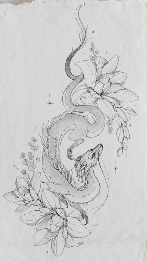 Mythic Tattoo, Calf Tattoos Women, Pretty Dragon Tattoo, Women Elbow Tattoo, Fawn Tattoo, Feminine Tattoo Designs, Personal Tattoos, Dragon Tattoo Drawing, God Tattoo