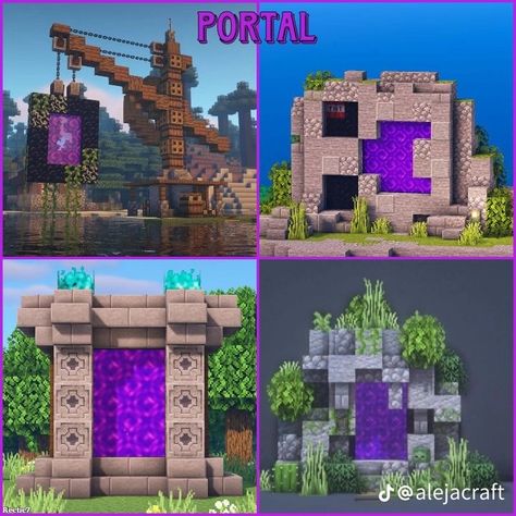 How To Build Circles In Minecraft, Entrance To Underground Base Minecraft, Minecraft Never Portal Ideas, Minecraft Kingdom Entrance, Neither Portal Ideas Minecraft, Minecraft Palisade, Minecraft Strip Mine Entrance, Circle Minecraft House, Minecraft Nether Portal Designs