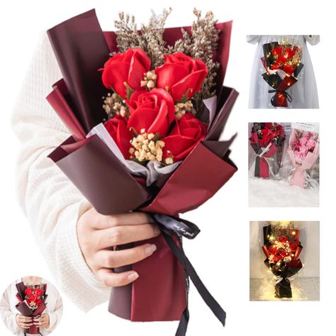 PRICES MAY VARY. Title: Roses artificial flowers,Flower soap,Rose bouquet,Bouquet of flowers,Artificial Bath Soap,Rose Flower,Rose soap bouquet,Valentine's Day,Anniversary,Wedding,Birthday gift for her,home decoration. Product Type: Categories > Home Décor Products > Artificial Plants & Flowers > Artificial Flowers Soap Bouquet, Led Fairy String Lights, Valentine Anniversary, Led Fairy Lights, Anniversary Decorations, Rose Soap, Flower Soap, Flower Rose, Bath Soap