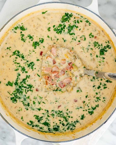 New England Clam Chowder - Jo Cooks Dutch Oven Soup, Potatoes Crispy, New England Clam Chowder, Braised Brisket, Thanksgiving 2022, Taiwanese Cuisine, Chowder Recipe, Thanksgiving 2020, Shellfish Recipes