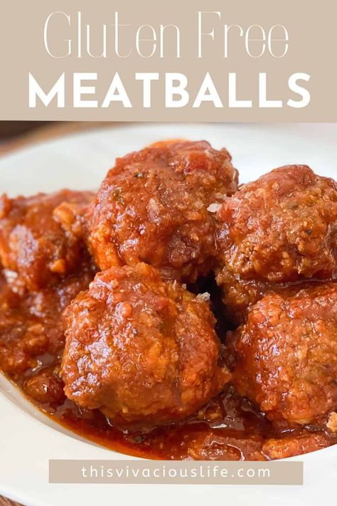 Gluten Free Meatball Subs, Meatball Recipes Gluten Free, Gf Meatballs, Gluten Free Meatballs Recipe, Milanesa Recipe, Gluten Free Cocktails, Meatball Sub Recipe, Gluten Free Meat, Gluten Free Sauces