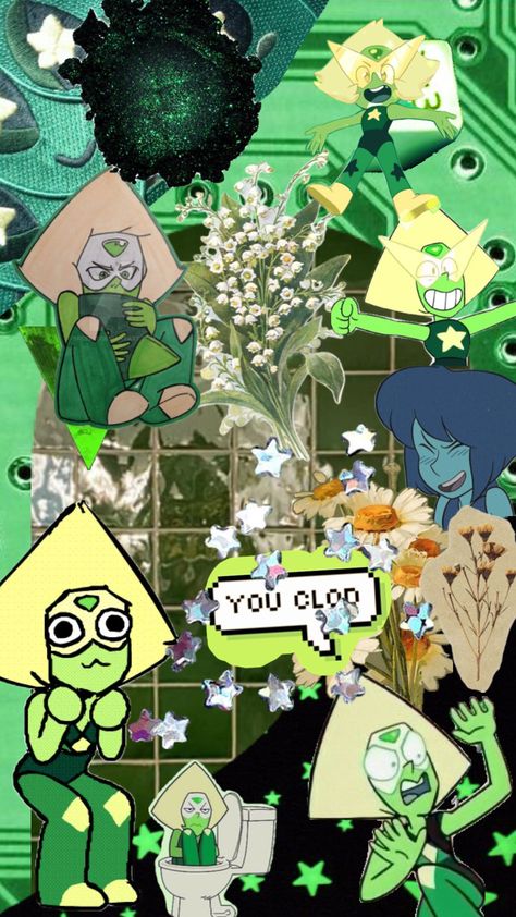 I love peridot so much💚 Peridot Steven Universe Wallpaper, Peridot X Lapis, Peridot Wallpaper, Art Colleges, Steven Universe Peridot, Lapis And Peridot, Peridot Steven Universe, Steven Universe Wallpaper, Steven Universe Anime