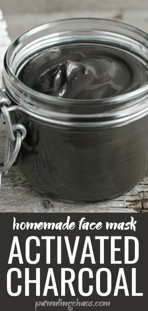 Homemade Activated Charcoal Mask Diy Activated Charcoal, Activated Charcoal Face Mask, Activated Charcoal Mask, Homemade Face Mask, Tumeric Face Mask, Charcoal Face Mask, Diy Acne, Rid Of Acne, Face Mask Recipe