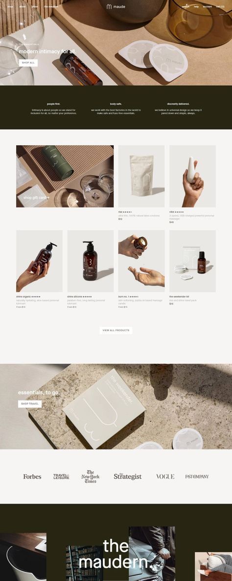 Maude | eCommerce Website Design Gallery & Tech Inspiration Design Sites, Beautiful Website Design, Website Design Inspiration Layout, Tech Inspiration, Modern Website Design, Ecommerce Web Design, Webdesign Inspiration, Shopify Website Design, Ecommerce Web