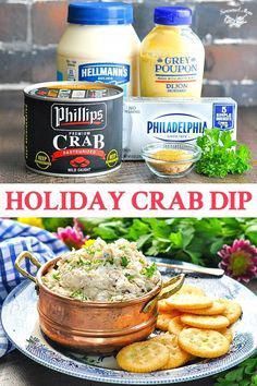 Easy Cold Finger Foods, Cold Appetizers Easy, Crab Dip Recipe, Cold Finger Foods, Finger Food Desserts, Chips Dip, Cheesecake Dip, Crab Dip, Crab Recipes