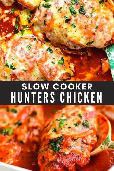 Hunters Chicken Slow Cooker, Chicken Breast Slow Cooker Recipes, Slow Cooker Chicken Breast Recipes, Hunters Chicken Recipe, Slow Cooker Recipes Family, Slow Cooker Chicken Breast, Chicken Breast Recipes Slow Cooker, Slow Cooker Curry Recipes, Hunters Chicken