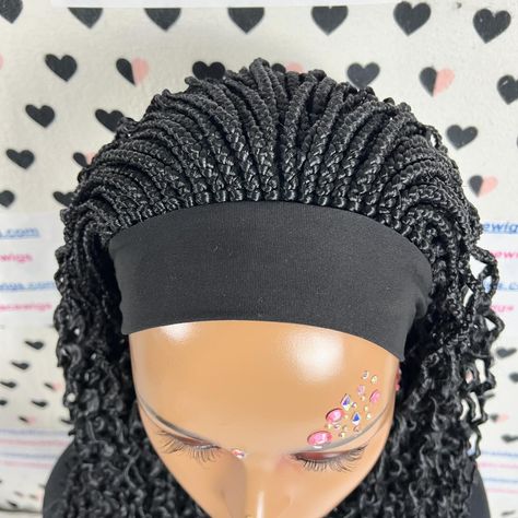 Headband Braided Wig. To order, click on the link 👉 www.braidslacewigs.com . . . . . . . . . . . . . . . . . . . . #boxbraids #boxbraidwig #boxbraidstyles #curlbox #curlygirlmethod #braidedwig #braidwigs #hairlosssolution #alopecia #curlybraids #deepcurl #curlyhairdontcare #blackownedbusiness #cancerwigs #headbandstyle #wigmaker #wigsforblackwomen #bestbraids #curls #hairlosswigs #headbandwig #perfectcurls #curly #curlscurlscurls #blackgirlmagic #braidgang #hairnbeautydirectory #blackgirlhai... Medium Size Box Braids, Braid Wigs For Black Women, Braids Headband, Braided Wigs For Black Women, Braid Accessories, Curly Braids, Wavy Curls, Braided Wigs, Box Braid Wig