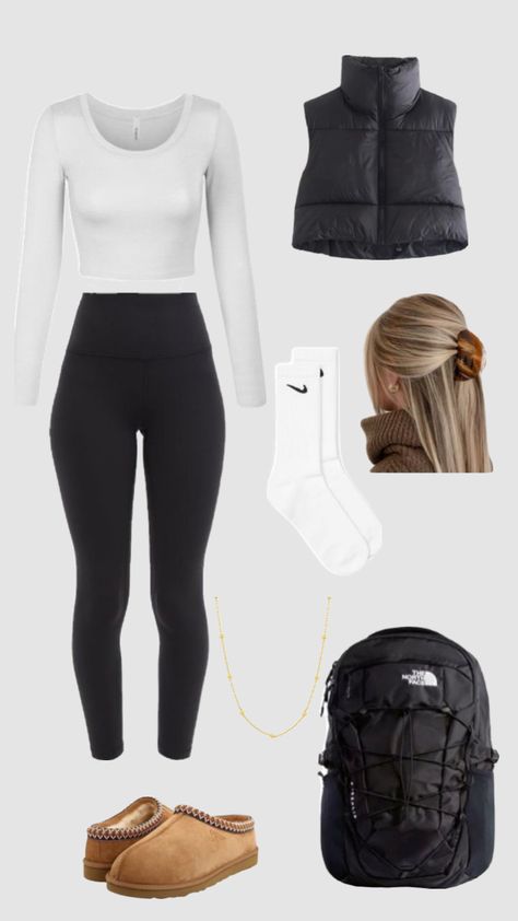 #fyp Fall Outfit Inspo Shuffles, Everyday Outfits Fall, School Ootd, Sporty Outfit, Simple Outfits For School, Cute Nike Outfits, Fitness Wear Outfits, Casual Preppy Outfits, Outfit Inspo Casual