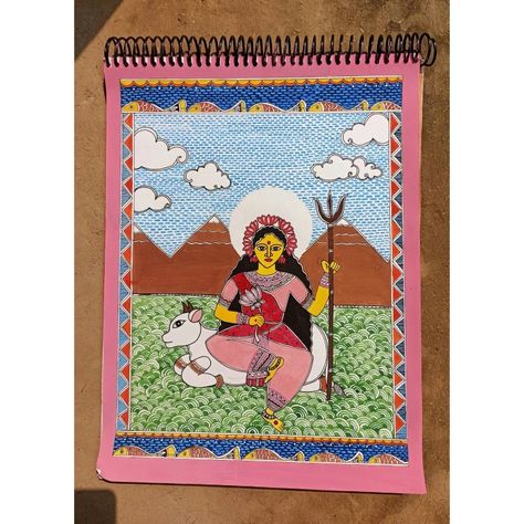 Maa shailputri the first among the navdurgas painted in madhubani painting style aka mithila painting style Maa Shailputri, First Avatar, Mata Parvati, Madhubani Painting, Painting Style, Two Hands, Avatar, Instagram