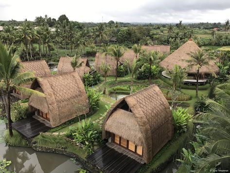 Wyndham Tamansari Jivva Resort Bali review – The Travel Temple Bungalow Resort Design, Small Resort Design Plan, Farm Resort Ideas, Mini Resort Ideas, Bali Resort Villa, Eco Resort Architecture, Village Reference, Cabin Village, Resort Landscape