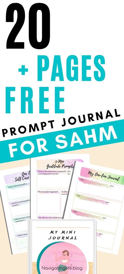 Free Printable prompts for stay at home moms, Free Printable Journal Prompts for moms, new moms, stay at home moms, which includes self-care prompts, gratitude prompts, self-discovery prompts, and more! #Momjournalprompts #journalprompts #momprintabbles #freeprintables Free Printable Journal, Gratitude Prompts, Emotional Needs, Daily Journal Prompts, Stay At Home Moms, Diary Entry, Printable Journal, Daily Writing, Daily Reflection