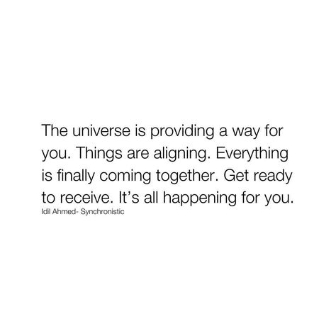 The universe is paving a way for you. Alignments are occurring, and everything is falling into place. Be prepared to receive; it's all… | Instagram Universe Positive Quotes, Falling Into Place, Falling Into Place Quotes, Its Already Yours Universe, Everything Is Falling Into Place Quotes, The Universe Is Yours To Expand, I Love You Because The Entire Universe, I Love You Because The Entire Universe Conspired, Universe Is Telling Me Something