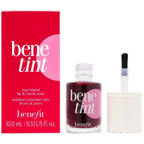 -Naturally sheer and effortlessly glides on -Leaves your lips and cheeks glow for hours -Provocative and seductive on all complexions Bene Tint, Lip And Cheek Stain, Cheek Stain, Amazon Beauty Products, Benefit Cosmetics, Summer Beauty, Lip Stain, Lip Tint, Makeup Routine