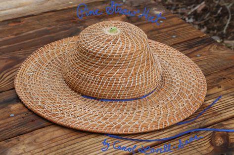 Straw Hat Diy, Pine Straw Baskets, Nursery Butterfly, Pitcher Plants, Contemporary Baskets, Sweetgrass Basket, Straw Crafts, Butterfly Room, Pine Needle Baskets