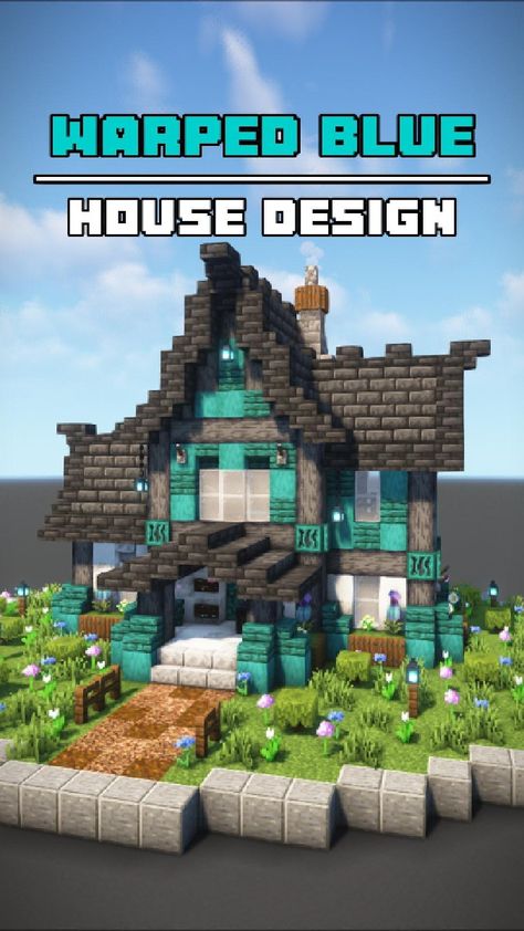 #minecrafthouse #minecrafthouses #minecraftbuilds #minecraftbuild #minecraftideas   ► Credits: 🏗️ Builder: Pixl_MC 🏞️ Complementary Shaders 🎬 Replay Mod 🎮 EcoSMP Server Warped Minecraft House, Warped House Minecraft, Blue Minecraft House, Minecraft House Ideas Blueprints, Blue Minecraft, Minecraft House Ideas, Mc Ideas, Cool Minecraft Houses, Minecraft Map