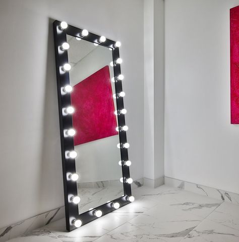 Dressing Hollywood Mirror 70 x 28 in Black Lighted Mirrors, Mirror Bedroom Decor, Backlit Bathroom Mirror, Led Mirrors, Hollywood Dress, Hollywood Mirror, Backlit Mirror, Mirror Led, Free Mirror