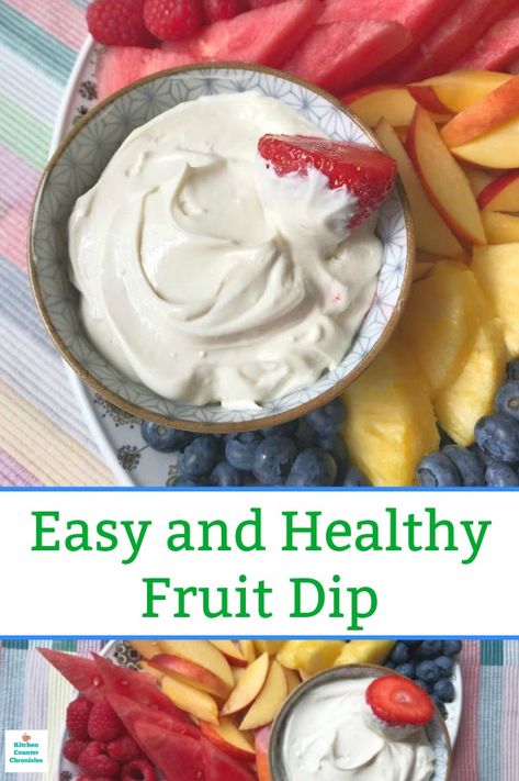 Healthy Fruit Dip Recipe, Easter Fruit Tray, Healthy Fruit Dip, Yogurt Fruit Dip, Healthy Dip Recipes, Easy Fruit Dip, Fruit Dip Recipe, Cream Cheese Fruit Dip, Fruit Dips