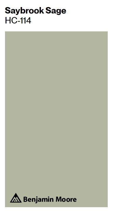 Benjamin Moore Saybrook Sage paint color swatch. #sagepaintcolors #bestsagepaintcolor #saybrooksage Saybrook Sage, Sage Paint Color, Sage Aesthetic, Sage Green Paint Color, Brown Nursery, Sage Green Paint, Beyond Paint, Snug Room, Wedding Collage